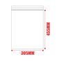 100pcs 305mm x 455mm Resealable Ziplock Plastic Bags
