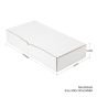 100pcs 300 x 145 x 55mm Diecut Mailing box White