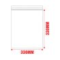 100pcs 330mm x 330mm Resealable Ziplock Plastic Bags