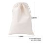 200pcs Calico Drawstring Bag 160x230mm Natural Cotton Pouches