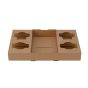 Coffee Cup Carry Tray 2 & 4 Detachable 100% Recycled Paperboard 100Pcs