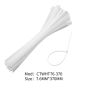 White Cable Ties 7.6 x 370mm -100Piece