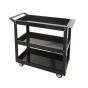 Tool Cart Picking Trolley 3-Tier Load capacity-300kg Black