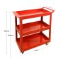 Tool Cart Picking Trolley 3-Tier Load capacity-300kg Red