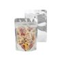 500x Stand Up Pouches Clear Front with Foil Back 120x170mm 130um