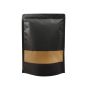 300x Black Stand Up Pouches with Window-Coated-200x300mm 130um