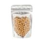 500x Stand Up Pouches Clear Front with Foil Back 90x140mm 130um