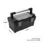 Plastic Black Tool Box 445x255x225mm