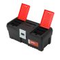 Plastic Black Tool Box with Metal Latches 355x165x145mm