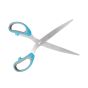 12x Blue Soft Grip 21cm Scissors 2.5mm Blade