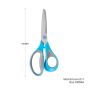 12x Blue Soft Grip 18cm Scissors 1.8mm Blade