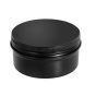 60ML BLACK Aluminium Tin Jar Base & Lid Screw Cap 100 per carton