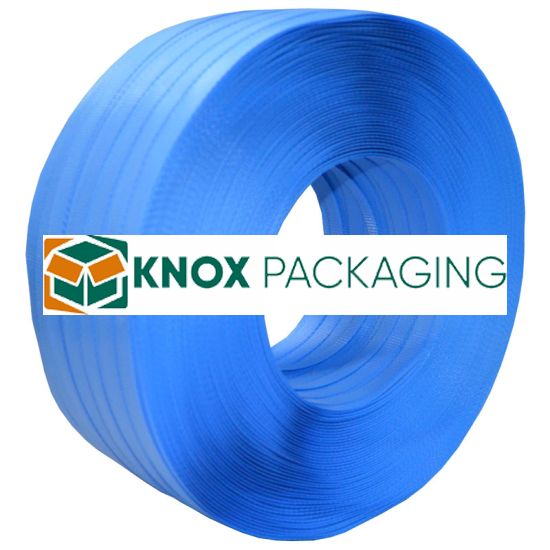15mm x 1000m Plastic Hand Strap Blue Polypropylene Strapping