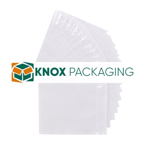 1000pcs 115mm x 150mm Invoice Enclosed Sticker Pouch Doculopes Plain White