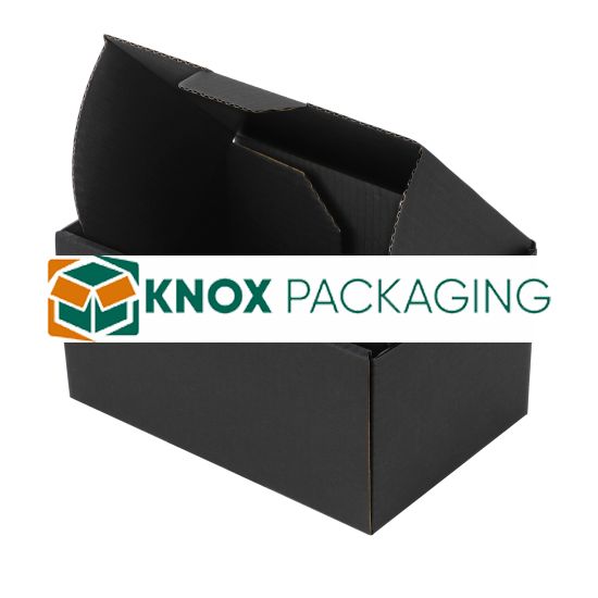 100pcs Full Black 150 x 100 x 75mm Diecut Mailing Box