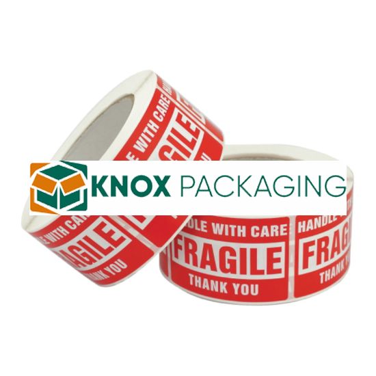 8 Rolls FRAGILE Handle With Care Label 76x51mm 4000Labels