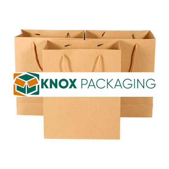 150pcs Kraft Paper Shopping Carry Bag 280×330+100mm