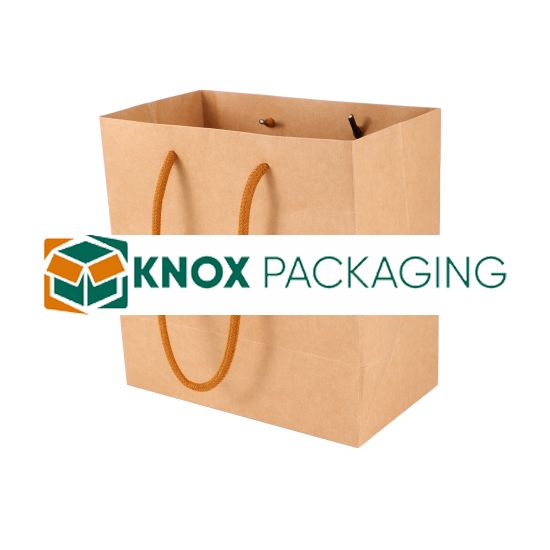 250pcs Kraft Paper Shopping Carry Bag 200×200+110mm