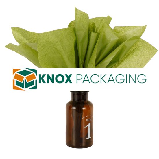 500 Sheets Acid Free Tissue Paper 500x750mm 17gsm Moss Green