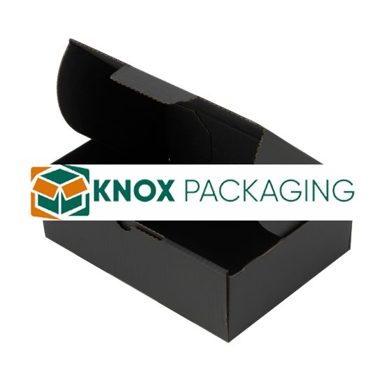 100pcs 175 X 130 X 55mm Diecut Mailing Box Full Black