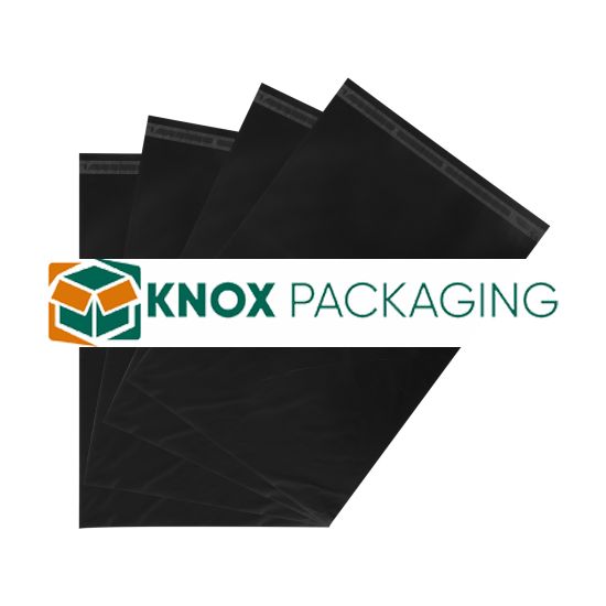 500pcs BLACK 350mm x 480mm Poly Mailing Bag Courier Satchel