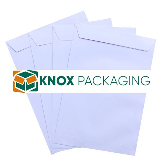 250pcs C4 White Pocket Plainface Envelopes 229mm x 324mm