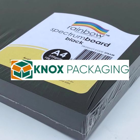 A4 Spectrum Board 220GSM 100 Sheets Black