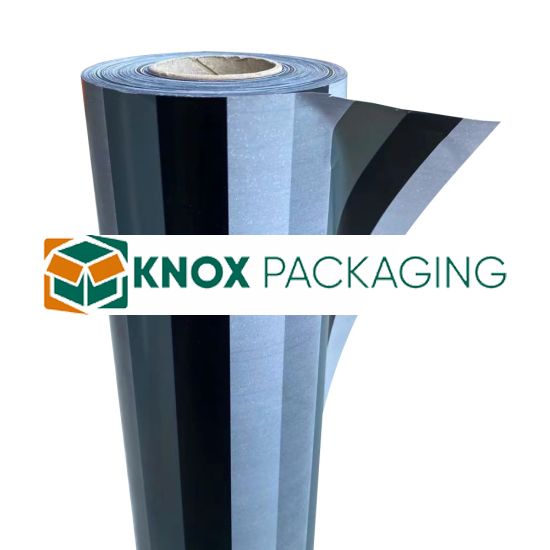 Wrapping Paper Roll 500mm X 60m Stripes Black 80GSM