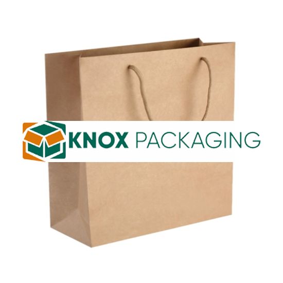 100pcs Kraft Paper Shopping Carry Bag 360×320 +150mm
