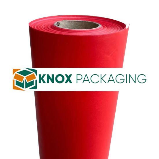 Wrapping Paper Roll 500mm X 60m Red 80GSM