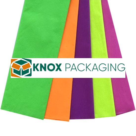 Rainbow Fluro Crepe Paper 500mmx2.5m Assorted Pack of 5 Sheets
