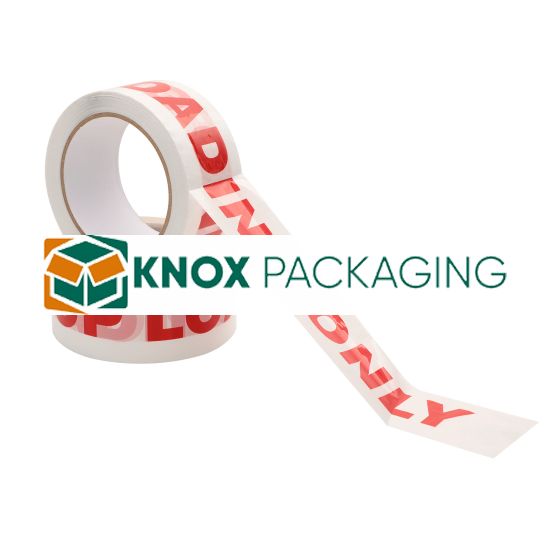 36Rolls 48mm x 75m Top Loading Only Pre-Printed Packaging Tape