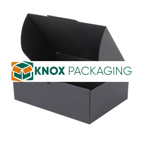 100pcs Full Black Diecut 270 x 200 x 95mm Mailing Box
