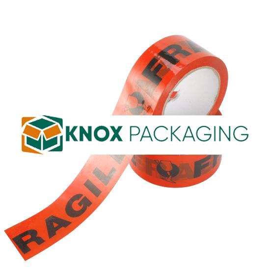 36 Rolls 48mmx75m Fragile Packaging Tapes Red/Black