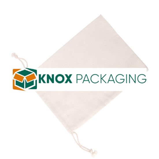 300pcs Calico Drawstring Bag 100x200mm Natural Cotton Pouches