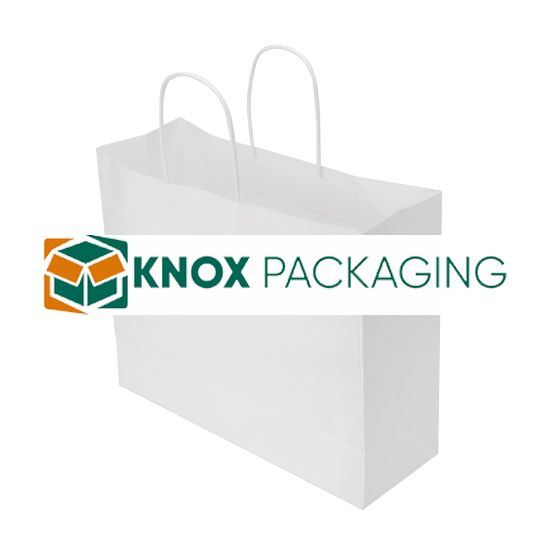150pcs White Paper Twisted handle Bag 320×260+110mm