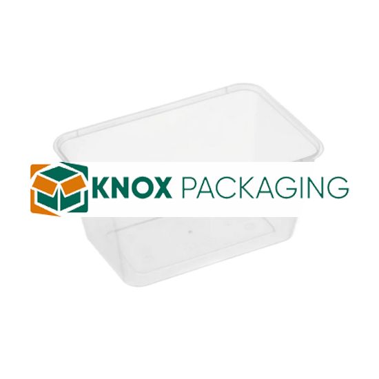 1000ML FREEZER GRADE Rectangle Plastic Takeaway Food Container 500/Carton