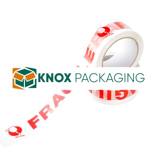 36 Rolls 48mmx75m Fragile Packaging Tapes Red/White