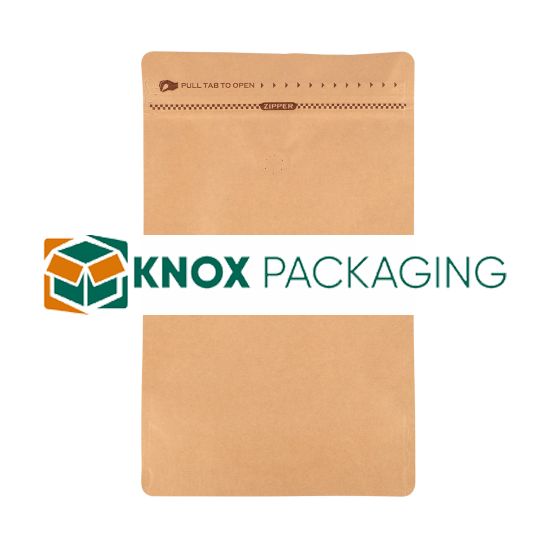 1KG Kraft Coffee Bag 140um Air Degassing Valve 100pcs