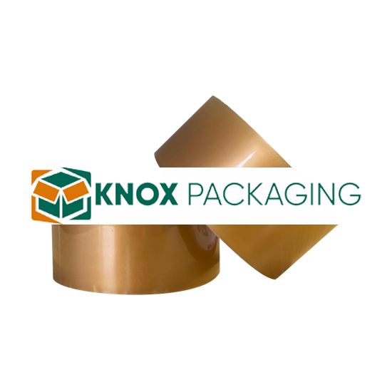 36 Rolls Natural Clear Rubber Packaging Tape 48mm X 75m
