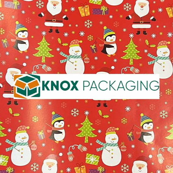 Wrapping Paper Roll 500mm X 60m Santa Claus 80GSM