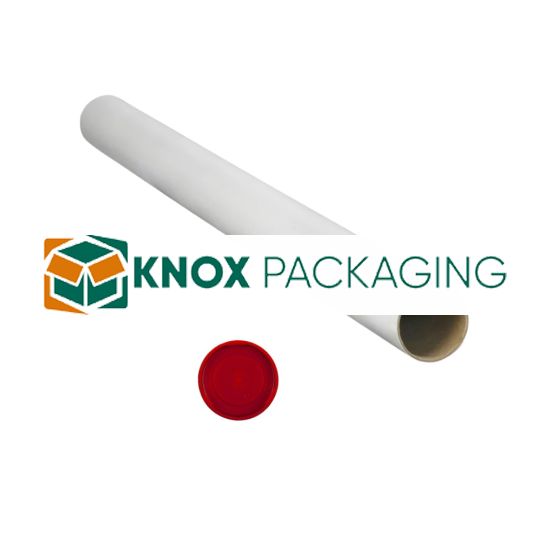 White Postal Mailing Cardboard Tubes 60mm x 660mm -50 pack