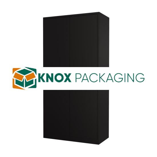 Black Steel Storage Cupboard Lockable Cabinet 1850x905x460mm