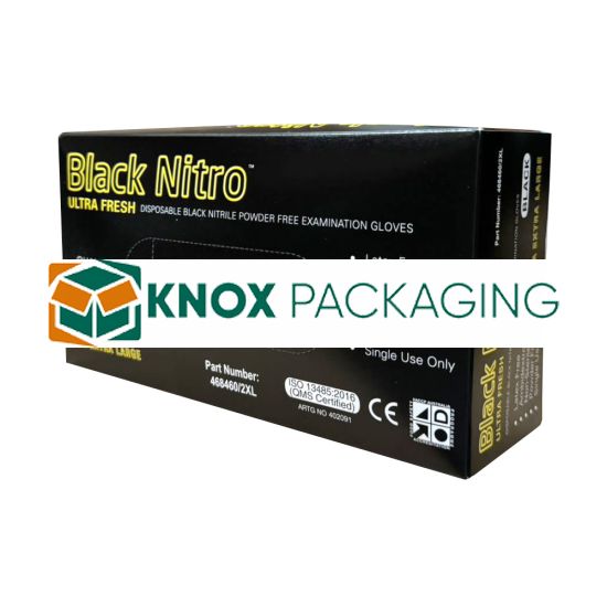 Black Nitro Powder Free Examination Nitrile Heavy Duty Gloves-2XLARGE 1000/ctn