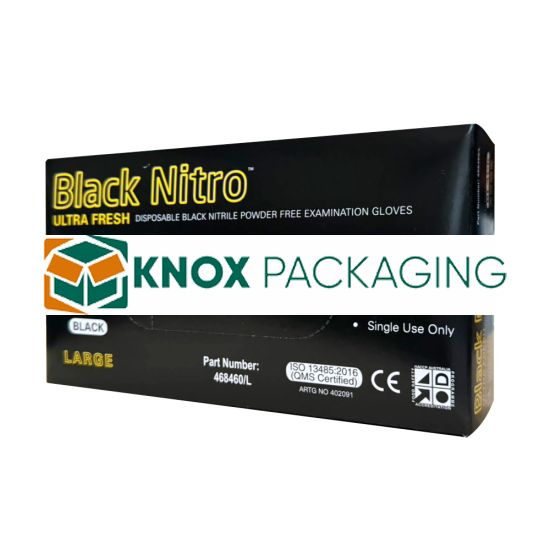 Black Nitro Powder Free Examination Nitrile Heavy Duty Gloves-LARGE 1000/ctn