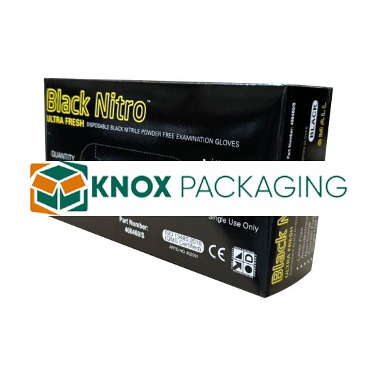 Black Nitro Powder Free Examination Nitrile Heavy Duty Gloves-SMALL 1000/ctn