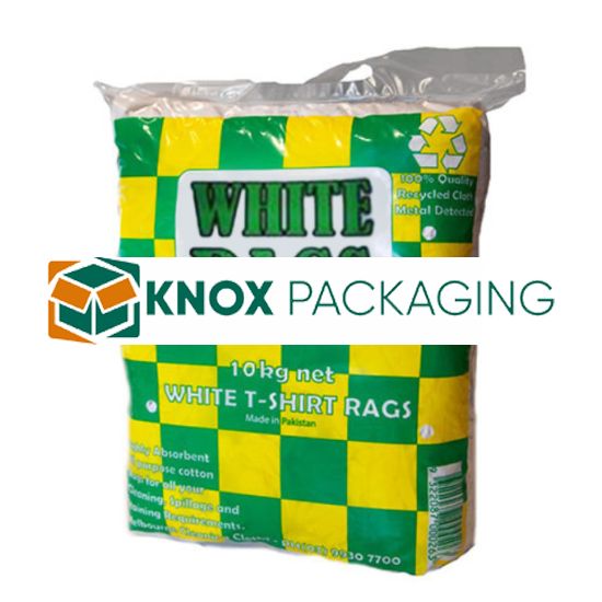 Pure White T-Shirt Rags 10KG Bags
