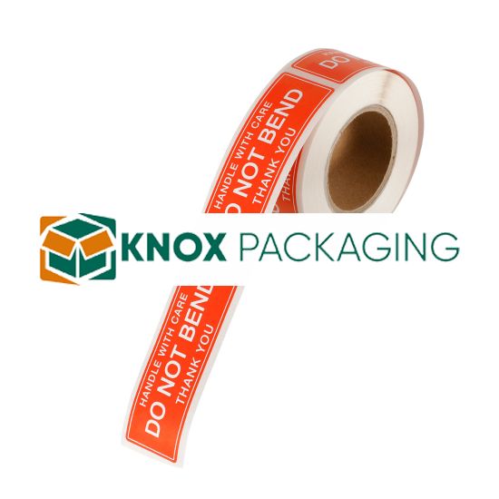 12Rolls DO NOT BEND Label 75x25mm RED 3000Labels