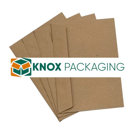 250pcs C4 Lick & Stick Brown ECO Recycled Envelopes 90GSM