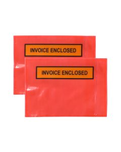 1000pcs 115mm x 165mm Invoice Enclosed Sticker Pouch Doculopes Printed Red